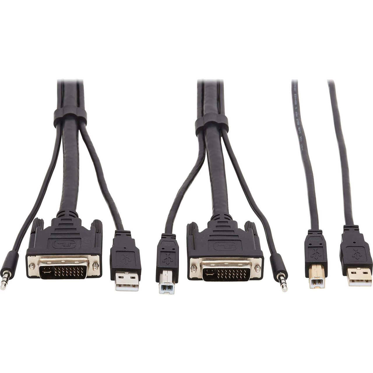 Eaton Tripp Lite Series DVI / USB / Audio KVM Cable Kit, 15 ft.