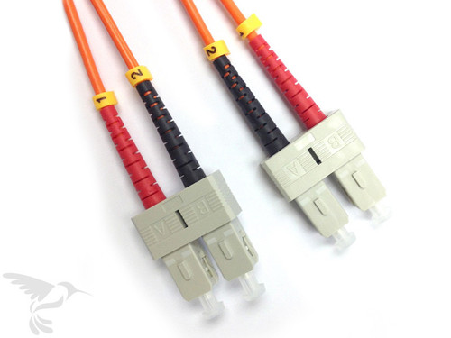 SC to SC Multimode Duplex 62.5/125 Fiber Patch Cables, 1M at Hummingbird Networks
