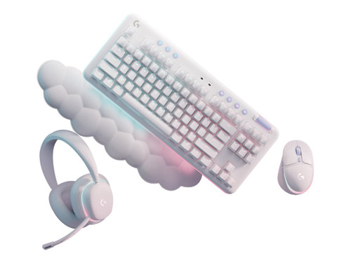 Logitech Blue Yeti for Aurora Collection USB Mic Kit with Mouse, G713 Wired  Keyboard, and Headset (White Mist, GX Brown Switches)