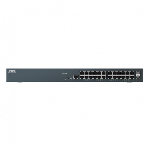 ADTRAN Netvanta 24-port, Layer 3, Gigabit PoE+ Ethernet Switch supporting 370 Total Watts 1570-24-370W Switch - 17101574PF1