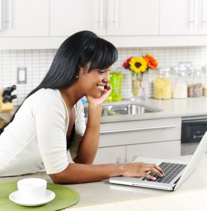 Airchildcare Administrator accessing a course on a laptop