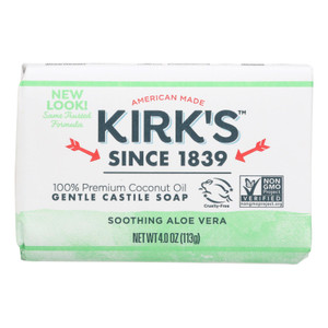 Kirks Natural Bar Soap - Coco Castile - Aloe Vera - 4 Oz - 1 Each Kirks Natural Bar Soap - Coco Castile - Aloe Vera - 4 Oz - 1 Each