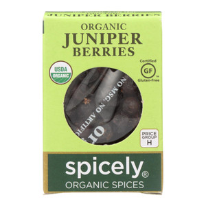 Spicely Organics - Organic Juniper Berries - Case Of 6 - 0.2 Oz. Spicely Organics - Organic Juniper Berries - Case Of 6 - 0.2 Oz.