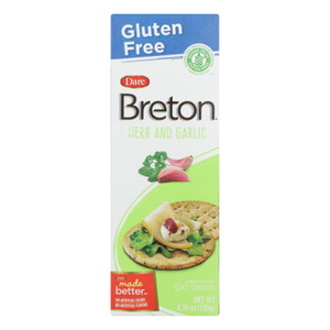Breton/dare - Crackers - Herb And Garlic - Case Of 6 - 4.76 Oz. Breton/dare - Crackers - Herb And Garlic - Case Of 6 - 4.76 Oz.