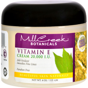 Mill Creek Botanicals Vitamin E Cream - 20000 Iu - 4 Oz Mill Creek Botanicals Vitamin E Cream - 20000 Iu - 4 Oz