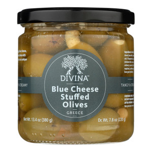 Divina - Olives Stuffed With Blue Cheese - Case Of 6 - 7.8 Oz. Divina - Olives Stuffed With Blue Cheese - Case Of 6 - 7.8 Oz.