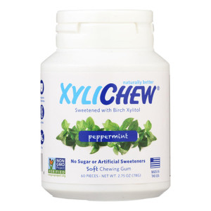 Xylichew Chewing Gum - Sugar Free Peppermint - 60 Piece Jar - Case Of 4 Xylichew Chewing Gum - Sugar Free Peppermint - 60 Piece Jar - Case Of 4