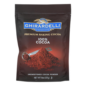 Ghirardelli Baking Cocoa - Premium - 100 Percent Unsweetened - 8 Oz - Case Of 6 Ghirardelli Baking Cocoa - Premium - 100 Percent Unsweetened - 8 Oz - Case Of 6