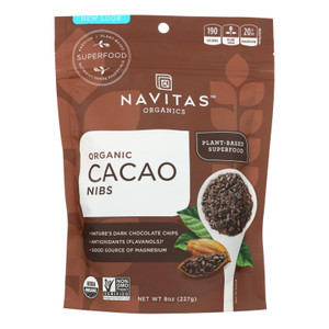 Navitas Naturals Cacao Nibs - Organic - Raw - 8 Oz - Case Of 12 Navitas Naturals Cacao Nibs - Organic - Raw - 8 Oz - Case Of 12