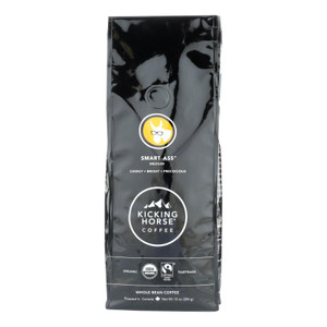 Kicking Horse Coffee - Whole Bean - Smart Ass - Case Of 6 - 10 Oz. Kicking Horse Coffee - Whole Bean - Smart Ass - Case Of 6 - 10 Oz.