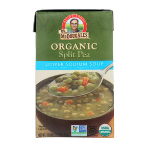 Dr. Mcdougall's Organic Split Pea Lower Sodium Soup - Case Of 6 - 17.6 Oz. Dr. Mcdougall's Organic Split Pea Lower Sodium Soup - Case Of 6 - 17.6 Oz.