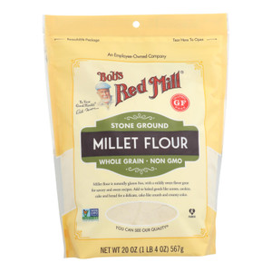 Bob's Red Mill - Millet Flour Gluten Free - Case Of 4 - 20 Oz Bob's Red Mill - Millet Flour Gluten Free - Case Of 4 - 20 Oz