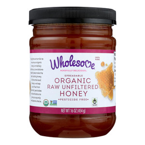 Wholesome Sweeteners Organic Raw Honey - Liquid Sweetener - Case Of 6 - 16 Oz. Wholesome Sweeteners Organic Raw Honey - Liquid Sweetener - Case Of 6 - 16 Oz.
