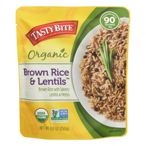 Tasty Bite Brown Rice & Lentils - Case Of 6 - 8.8 Oz Tasty Bite Brown Rice & Lentils - Case Of 6 - 8.8 Oz