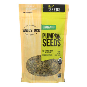 Woodstock Organic Shelled And Unsalted Pumpkin Seeds - Case Of 8 - 11 Oz Woodstock Organic Shelled And Unsalted Pumpkin Seeds - Case Of 8 - 11 Oz