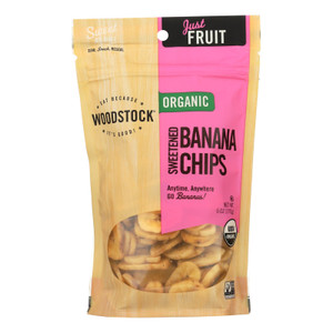 Woodstock Organic Sweetened Banana Chips - Case Of 8 - 6 Oz Woodstock Organic Sweetened Banana Chips - Case Of 8 - 6 Oz