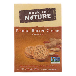 Back To Nature Creme Cookies - Peanut Butter - Case Of 6 - 9.6 Oz. Back To Nature Creme Cookies - Peanut Butter - Case Of 6 - 9.6 Oz.