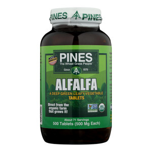 Pines International Alfalfa - Organic - Tablets - 500 Tablets Pines International Alfalfa - Organic - Tablets - 500 Tablets