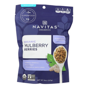 Navitas Naturals Mulberry Berries - Organic - Sun-dried - 8 Oz - Case Of 12 Navitas Naturals Mulberry Berries - Organic - Sun-dried - 8 Oz - Case Of 12