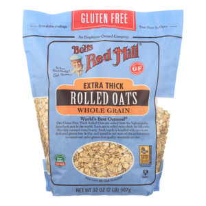 Bob's Red Mill - Thick Rolled Oats - Gluten Free - Case Of 4-32 Oz. Bob's Red Mill - Thick Rolled Oats - Gluten Free - Case Of 4-32 Oz.