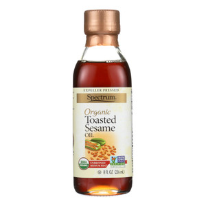 Spectrum Naturals Organic Unrefined Toasted Sesame Oil - Case Of 6 - 8 Fl Oz. Spectrum Naturals Organic Unrefined Toasted Sesame Oil - Case Of 6 - 8 Fl Oz.