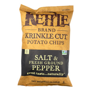 Kettle Brand Salt & Pepper Krinkle Cut Potato Chips  - Case Of 9 - 13 Oz Kettle Brand Salt & Pepper Krinkle Cut Potato Chips  - Case Of 9 - 13 Oz