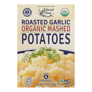 Edward And Sons Organic Mashed Potatoes - Roasted Garlic - Case Of 6 - 3.5 Oz. Edward And Sons Organic Mashed Potatoes - Roasted Garlic - Case Of 6 - 3.5 Oz.