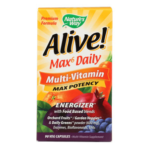 Nature's Way - Alive! Max6 Daily Multi-vitamin - Max Potency - 90 Veg Capsules Nature's Way - Alive! Max6 Daily Multi-vitamin - Max Potency - 90 Veg Capsules