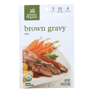 Simply Organic Vegetarian Brown Gravy Seasoning Mix - Case Of 12 - 1 Oz. Simply Organic Vegetarian Brown Gravy Seasoning Mix - Case Of 12 - 1 Oz.