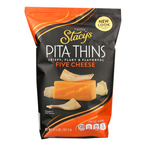 Stacy's Pita Chips 5 Cheese Pita Crisps - Cheese - Case Of 8 - 6.75 Oz. Stacy's Pita Chips 5 Cheese Pita Crisps - Cheese - Case Of 8 - 6.75 Oz.