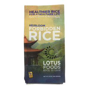 Lotus Foods Heirloom Forbidden Black Rice - Case Of 6 - 15 Oz. Lotus Foods Heirloom Forbidden Black Rice - Case Of 6 - 15 Oz.