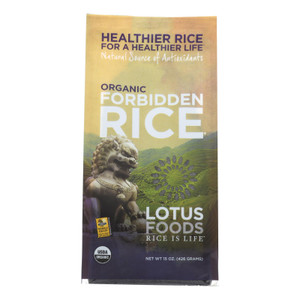 Lotus Foods Heirloom Forbidden Rice - Case Of 6 - 15 Oz. Lotus Foods Heirloom Forbidden Rice - Case Of 6 - 15 Oz.