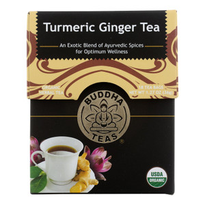 Buddha Teas -tea - Turmeric Ginger Tea - Case Of 6 - 18 Bag Buddha Teas -tea - Turmeric Ginger Tea - Case Of 6 - 18 Bag
