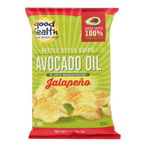 Good Health Kettle Chips - Avocado Oil Jalapeno - Case Of 12 - 5 Oz. Good Health Kettle Chips - Avocado Oil Jalapeno - Case Of 12 - 5 Oz.