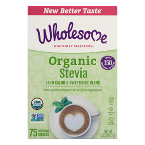 Wholesome Sweeteners Stevia - Organic - 75 Count - Case Of 6 Wholesome Sweeteners Stevia - Organic - 75 Count - Case Of 6