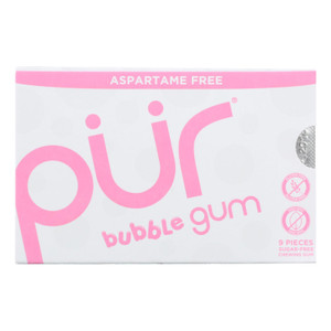 Pur Gum Bubble Gum - Sugar Free - Case Of 12 - 9 Count Pur Gum Bubble Gum - Sugar Free - Case Of 12 - 9 Count
