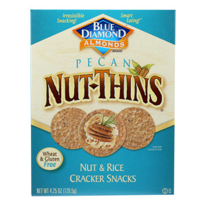 Blue Diamond - Nut Thins - Pecan - Case Of 12 - 4.25 Oz. Blue Diamond - Nut Thins - Pecan - Case Of 12 - 4.25 Oz.