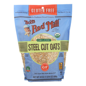Bob's Red Mill - Organic Steel Cut Oats - Gluten Free - Case Of 4-24 Oz Bob's Red Mill - Organic Steel Cut Oats - Gluten Free - Case Of 4-24 Oz