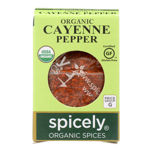 Spicely Organics - Organic Cayenne Pepper - Case Of 6 - 0.45 Oz. Spicely Organics - Organic Cayenne Pepper - Case Of 6 - 0.45 Oz.