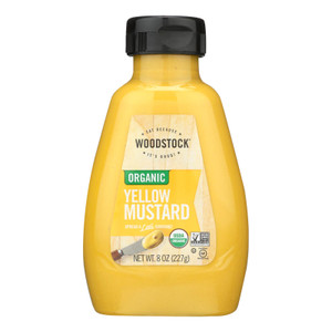 Woodstock Organic Yellow Mustard - Case Of 12 - 8 Oz Woodstock Organic Yellow Mustard - Case Of 12 - 8 Oz