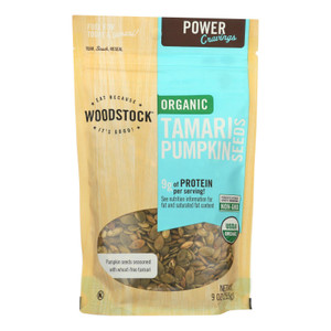 Woodstock Organic Tamari Pumpkin Seeds - Case Of 8 - 9 Oz Woodstock Organic Tamari Pumpkin Seeds - Case Of 8 - 9 Oz