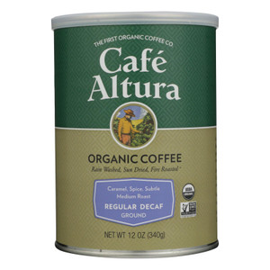 Cafe Altura - Organic Regular Roast Ground Coffee - Decaf - Case Of 6 - 12 Oz Cafe Altura - Organic Regular Roast Ground Coffee - Decaf - Case Of 6 - 12 Oz