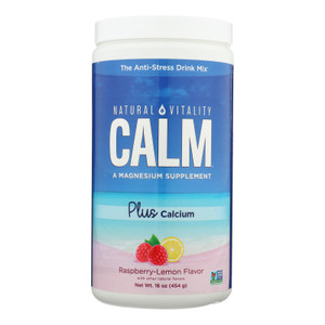 Natural Vitality Natural Calm Plus Calcium Raspberry-lemon - 16 Oz Natural Vitality Natural Calm Plus Calcium Raspberry-lemon - 16 Oz