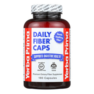 Yerba Prima Daily Fiber Caps - 625 Mg - 180 Capsules Yerba Prima Daily Fiber Caps - 625 Mg - 180 Capsules