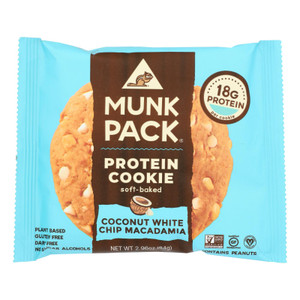 Munk Pack - Protein Cookie - Coconut White Chocolate Chip Macadamia - Case Of 6 - 2.96 Oz. Munk Pack - Protein Cookie - Coconut White Chocolate Chip Macadamia - Case Of 6 - 2.96 Oz.
