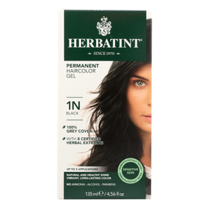 Herbatint Permanent Herbal Haircolour Gel 1n Black - 135 Ml Herbatint Permanent Herbal Haircolour Gel 1n Black - 135 Ml