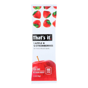 That's It Fruit Bar - Apple And Strawberry - Case Of 12 - 1.2 Oz That's It Fruit Bar - Apple And Strawberry - Case Of 12 - 1.2 Oz