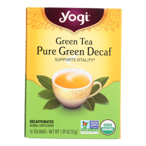 Yogi Tea Green Tea Pure Green - Decaf - 16 Tea Bags Yogi Tea Green Tea Pure Green - Decaf - 16 Tea Bags