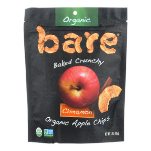 Bare Fruit Apple Chips - Organic - Crunchy - Simply Cinnamon - 3 Oz - Case Of 12 Bare Fruit Apple Chips - Organic - Crunchy - Simply Cinnamon - 3 Oz - Case Of 12
