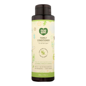 Ecolove Conditioner - Green Vegetables Family Conditioner For All Hair Types - Case Of 1 - 17.6 Fl Oz. Ecolove Conditioner - Green Vegetables Family Conditioner For All Hair Types - Case Of 1 - 17.6 Fl Oz.